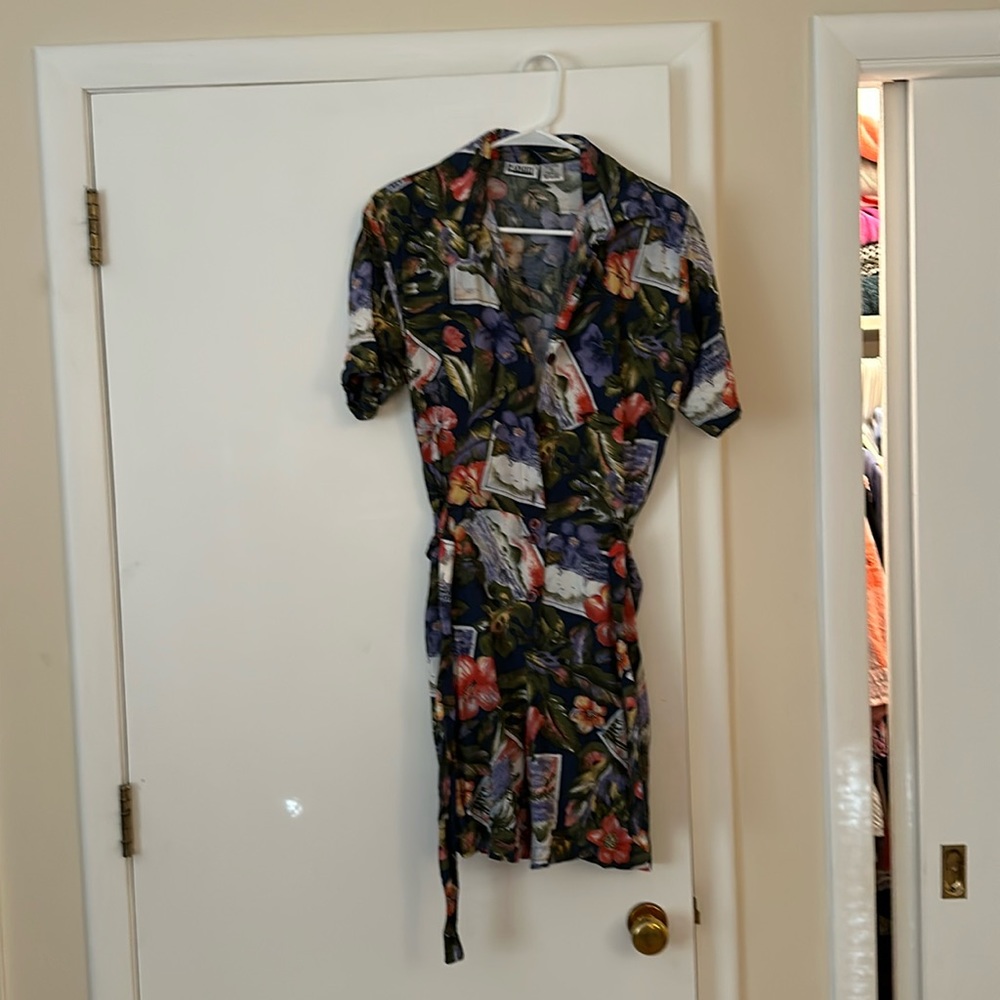 Capacity tropical print romper